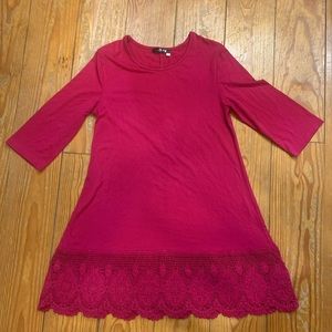 Girls size 12, fuchsia dress